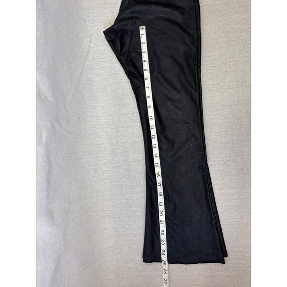 Commando women’s black Faux Leather Flare Crop legging size small slimming - Picture 5 of 12